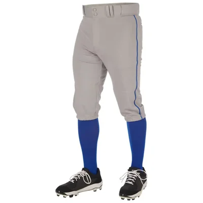 Pantalones tipo knickers de béisbol CHAMPRO Juvenil Talla Grande Gris/Azul Real