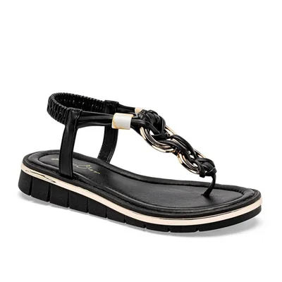 Been Class sandalia piso para mujer negro cod 140247-E