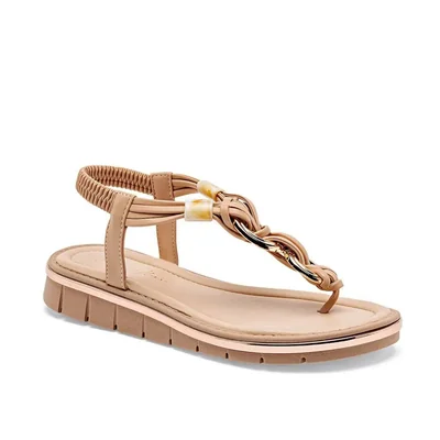 Been Class sandalia piso para mujer beige cod 140246-E