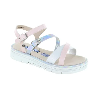 Coqueta Sandalia para mujer rosa plata blanco, Cod.118517-2