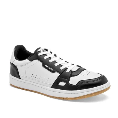 Apoort Tenis urbano para hombre blanco negro Cod. 137054
