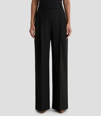Pantalón de vestir wideleg liso Mujer