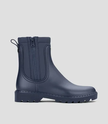 Botas para lluvia cortas Chloe con tacón cuadrado Mujer