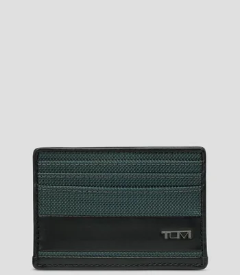 Tarjetero negro en piel Alpha Diseño liso Hombre