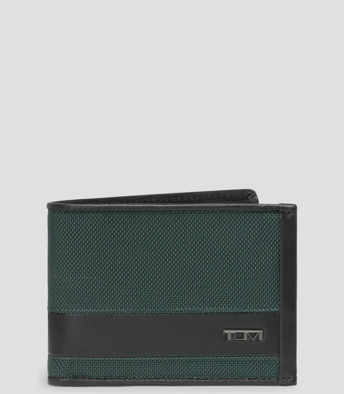 Cartera bifold Alpha 3 liso Hombre