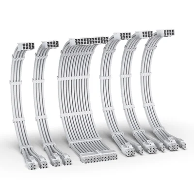 Kit De Extensión De Cable Psu Ezdiy-fab Blanco 1 X 24 Pines 2x4 4 Eps 3x6 2 Pci-e - Venta Internacional.