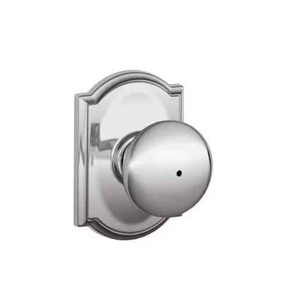 Botón De Privacidad Schlage F40 Ply 625 Cam Colección Camelot Cromo Brillante - Venta Internacional.