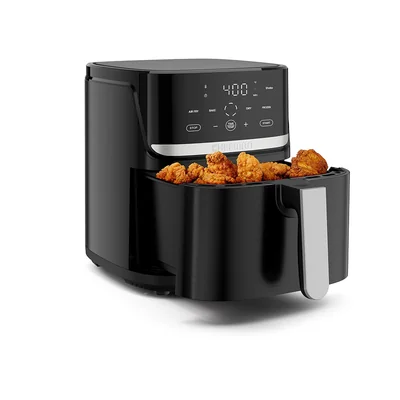 Freidora De Aire Chefman-Turbofry Digital Negra 4 En 1 De 5.7 L (6 Qt)
