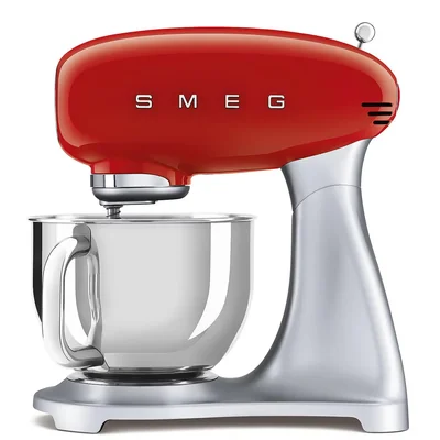 Batidora De Pie Smeg Retro Roja Acción Planetaria Con Accesorios - Venta Internacional.