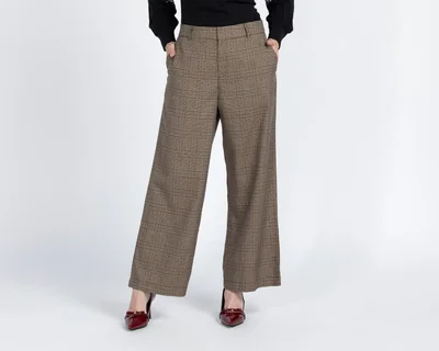 Pantalón de Vestir Lady Sun a Cuadros para Mujer