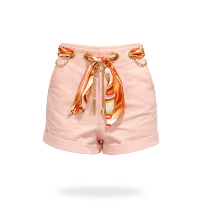 Short Lazo Y Cadena Rosa