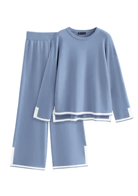 Conjunto Prettygarden De Suéter De Punto Azul 2 Piezas Para Mujer - Venta Internacional.