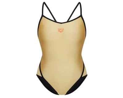 Traje De Baño Natación Arena 50th Gold Diamond Back Dorado M