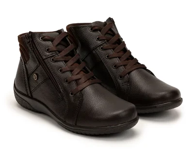 Botas Confort Andrea de Piel Cafés para Mujer