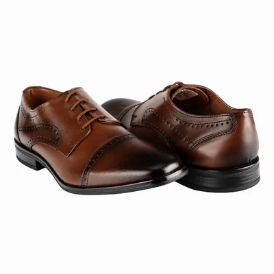 Zapato Derby Christian Gallery Tabaco Piel Para Hombre Chocolate