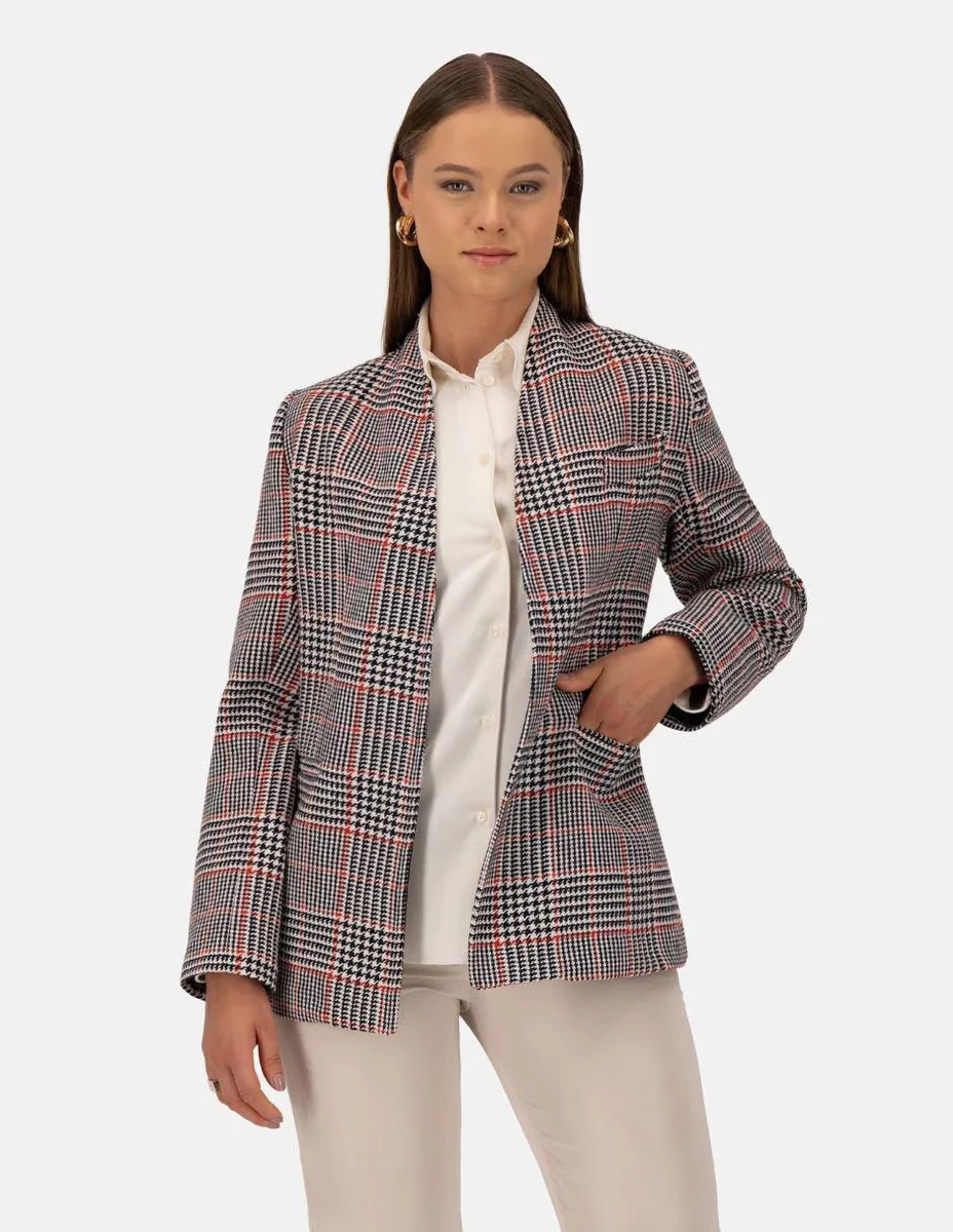 Abrigo Merkabá de lana para mujer 38 Multicolor
