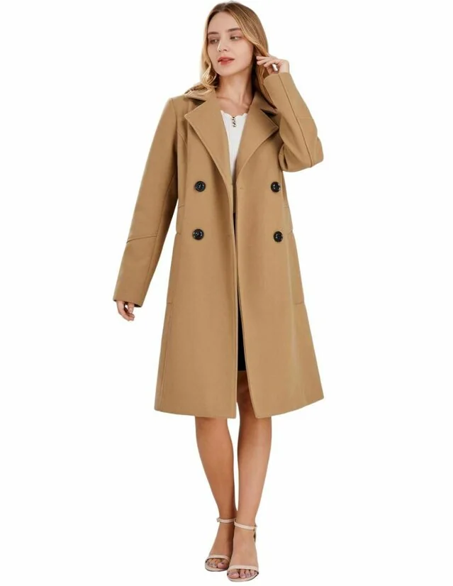 Gabardina Chouya para mujer 2XG Camello