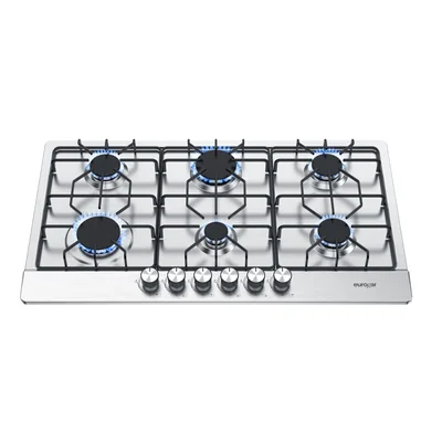Parrilla de gas 6 quemadores 86 cm en acero inoxidable - eurogar