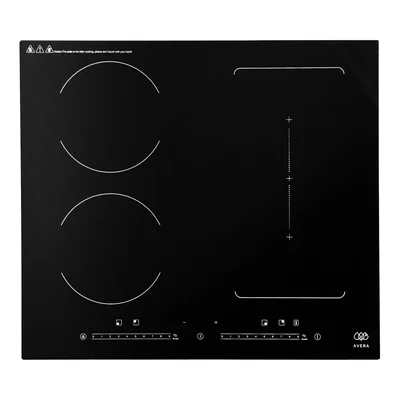 Parrilla de inducción 4 quemadores 59 cm 1 zona flex con booster y stop&go 7000 W 220 V