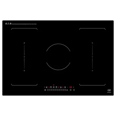 Parrilla de inducción 5 quemadores 77 cm 2 zonas flex con booster y stop&go 7400 W 220 V
