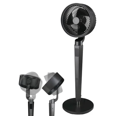 Ventilador de pedestal de 24 velocidades, rotación 360°, oscilación 120° con control