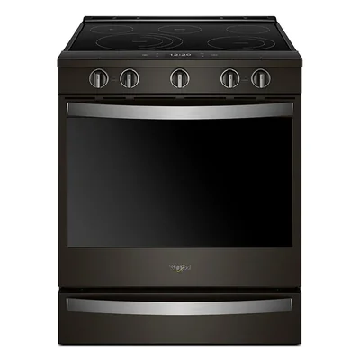 Estufa Eléctrica Inteligente de 30" con 5 Quemadores y Air Fry - Negro
