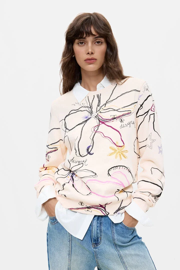 Sudadera Estampado Floral