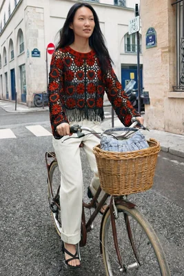 Jersey crochet corazones
