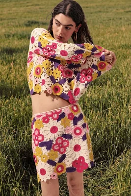 Jersey crochet multicolor