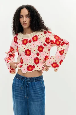 Top crochet multicolor