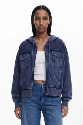 Sudadera estampado denim