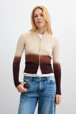 Chaqueta punto canalé