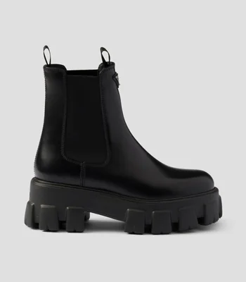 Botas Chelsea cortas en piel Monolith con tacón medio y ancho Mujer