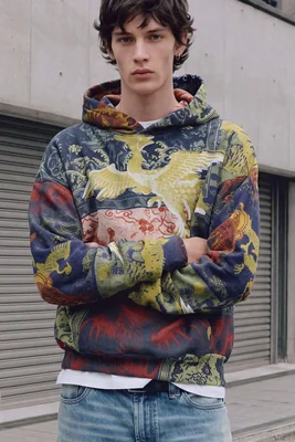 Sudadera Capucha Estampada