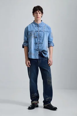pantalón vaquero largo liso