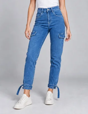 Jeans regular slim para mujer