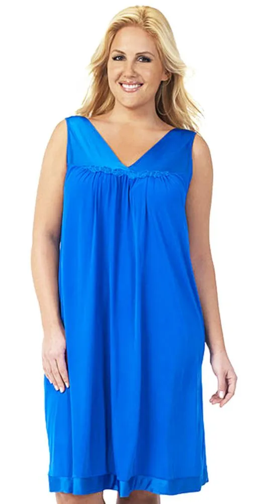 Camisón Exquisite Form 30107 de Nylon Tricot a la Rodilla