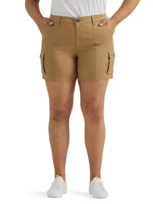 Pantalones cortos Lee Ultra Lux Cargo color Settler Tan entrepierna 15 cm