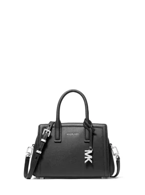 Bolso bandolera Michael Kors Laila negro de cuero de cabra granulada