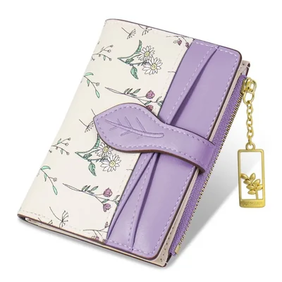 Billetera Lapensa con Bloqueo RFID de Cuero PU Morado