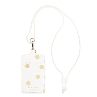Porta credenciales Kate Spade New York 124 cm Estampado de puntos dorados