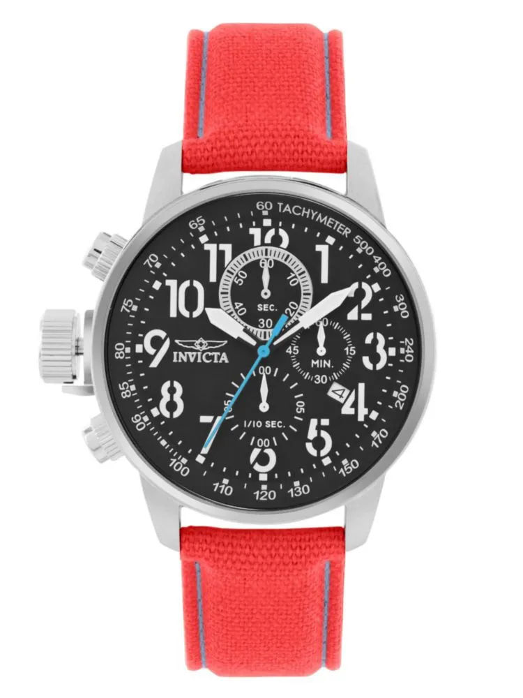 Reloj Invicta 12070 Force Cronógrafo Esfera Negra Correa Roja