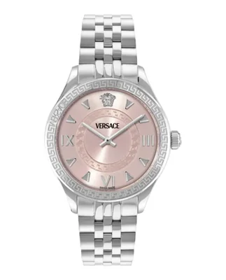 Reloj Versace Hellenyium 35 mm con Correa Plateada – 5 ATM