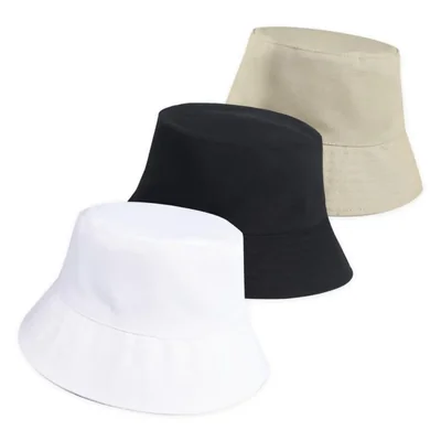 Gorra Bucket DASSNANE Grande 3 unidades (Blanco/Negro/Caqui)