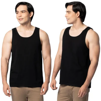 Camiseta sin mangas Fruit of the Loom pack de 2 - negro - talla M