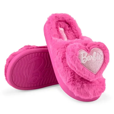 Pantuflas Barbie de Peluche Suave para Mujer Uso Interior y Exterior