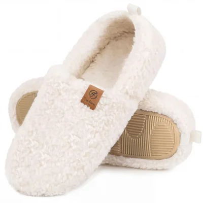 Pantufla EverFoams 7-8 US Blanco Crema con Espuma Viscoelástica