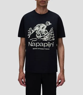 Playera cuello redondo manga corta estampada Hombre