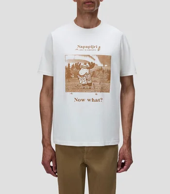 Playera cuello redondo manga corta estampada Hombre
