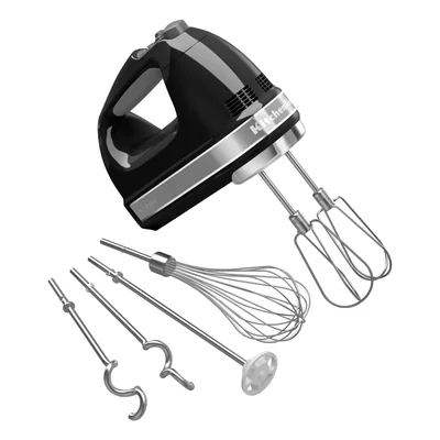 Batidora De Mano Kitchenaid Digital Turbo Beater Ii De 9 Velocidades Negra - Venta Internacional.